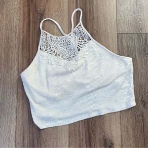 Mudd White Knit Top Crop Top